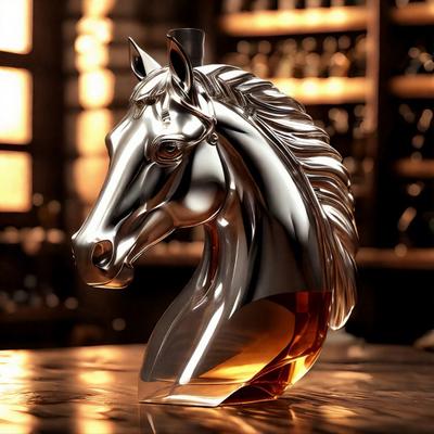 Horse Head Whiskey Decanter Glass Whiskey Wine Bottle Creative Liquor Container Unique Gift for Liquor Enthusiasts Elegant Home Bar Decor