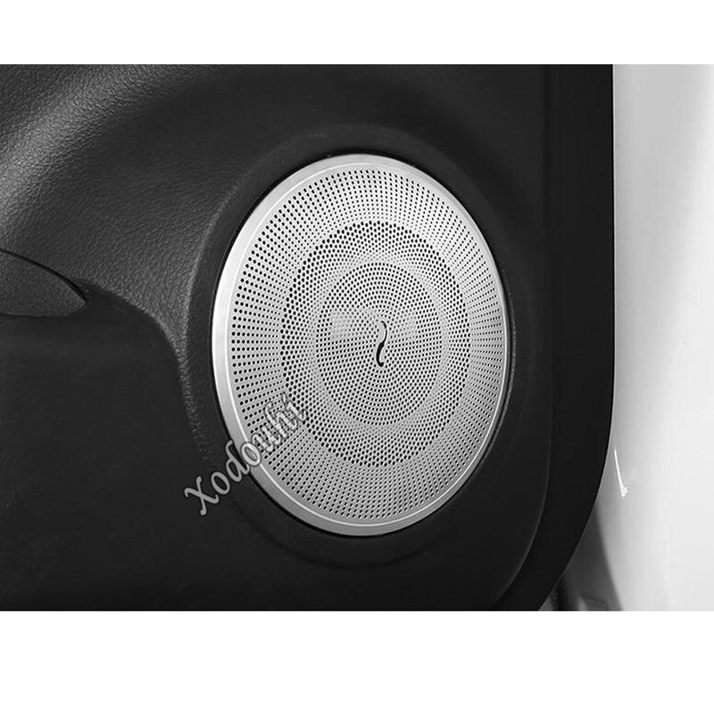Car Door Inner Stick Audio Speak Sound Cover Ring Circle Frame For Nissan X-Trail T32/Rogue 2014 2015 2016 2017 2018