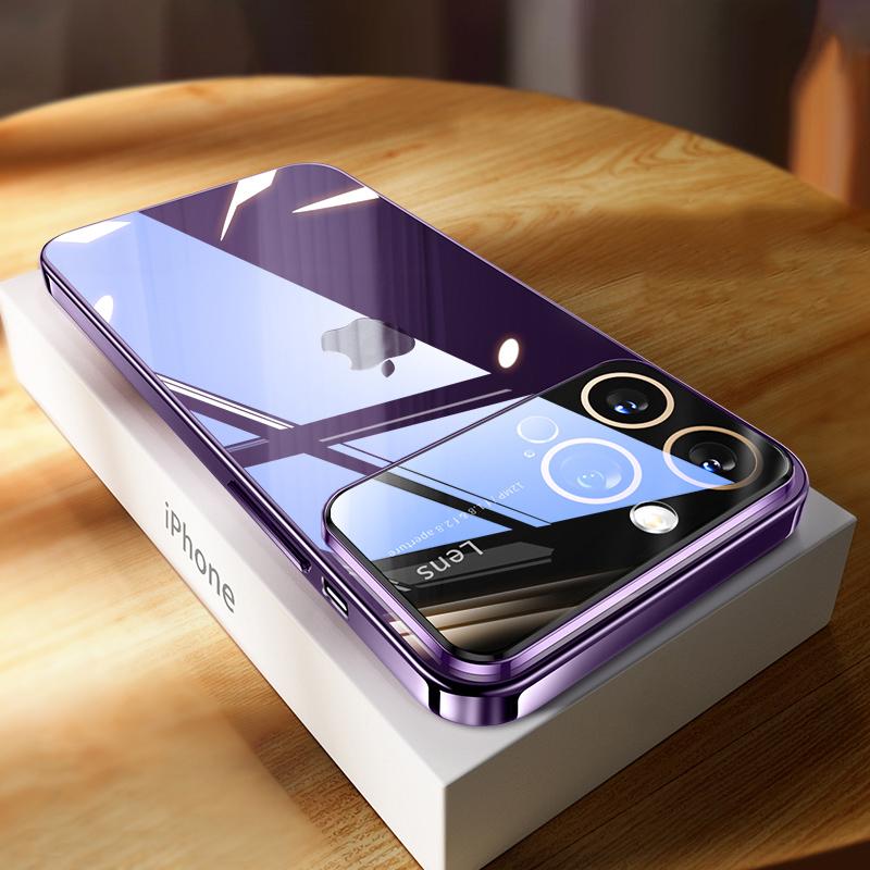 Plating Clear Hard PC Glass Lens Camera Protection Case For For Iphone 17 Pro Max 16 1 13 11 12 14 Transparent Bumper Cover