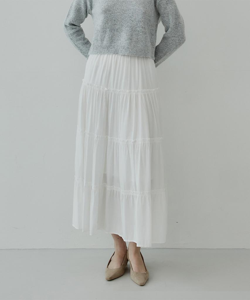 Hypernet Four-Hole Stitching Long Skirt