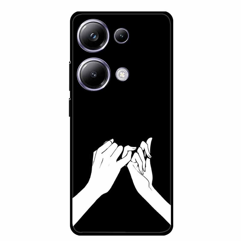 For Xiaomi Poco M6 Pro 4G Phone Case Cover Wolf Shockproof Black Silicone Soft Back Cover Cases For Poco M6 Pro Case M 6 M6Pro