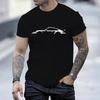 Minimalistische Stijl T-shirt voor Mannen Vrouwen, Ronde Hals Korte Mouw T-shirts, Grappige Raceauto Bedrukte T-shirts voor Mannen & Vrouwen Tops