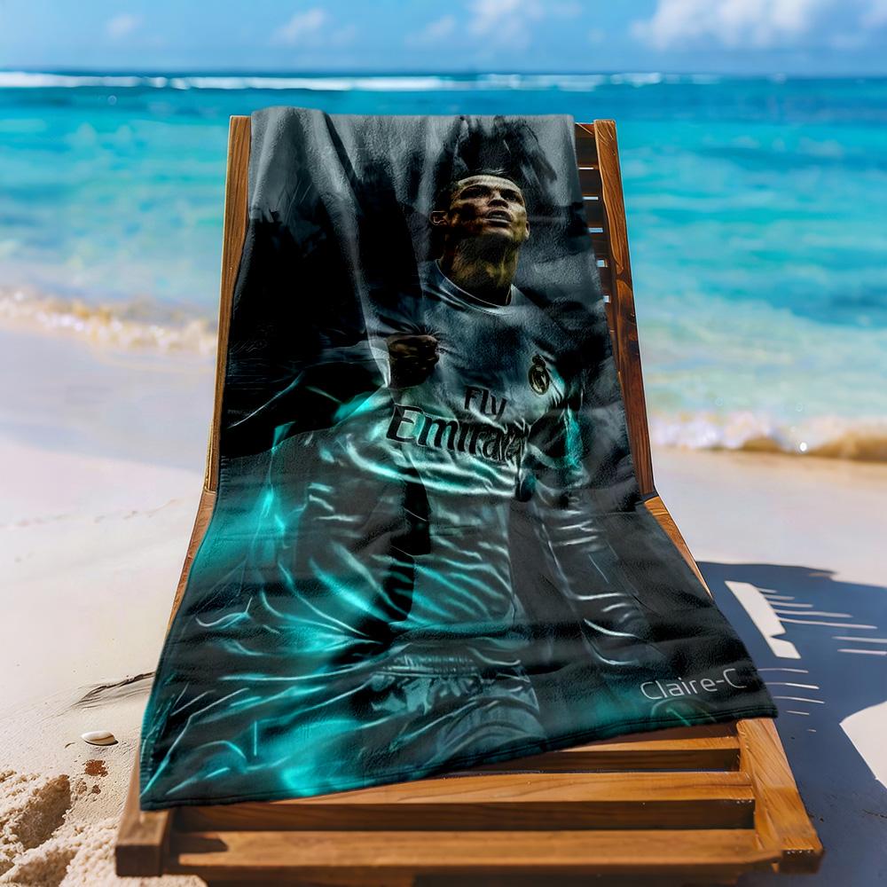 Cristiano Ronaldo Beach Towel Super Soft Microfiber Quickdry Fabric Comfortable Lightweight
