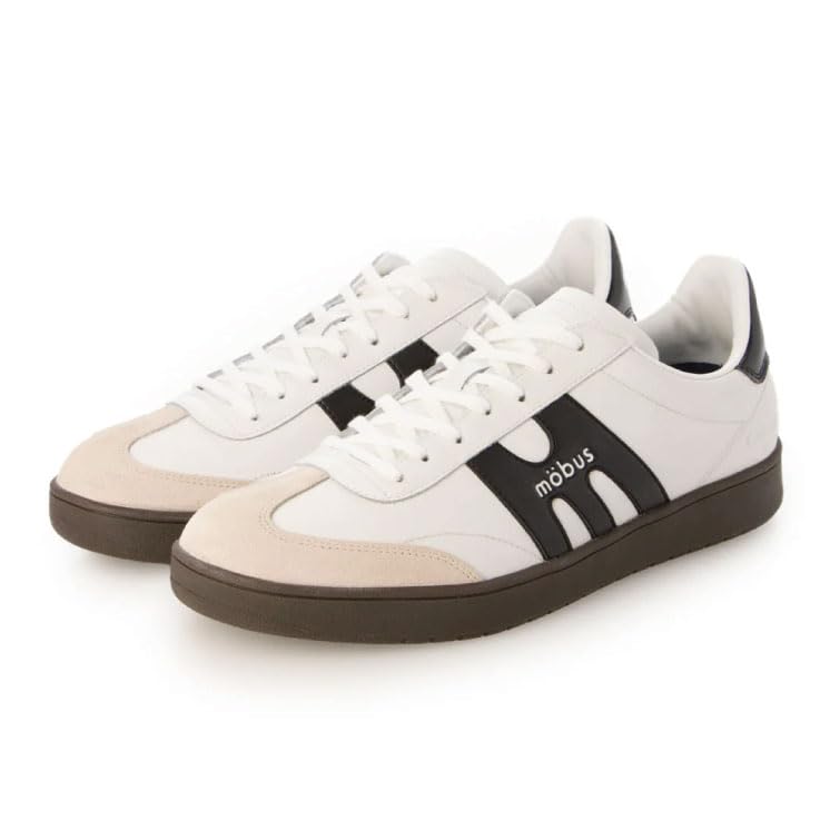 MOBUS Genuine Walking Current BROCKEN Japanese Shoe Size Men's Sneakers, Leather, Leather, Sports, Casual, Shoes, Model, (WHITE/BLACK, Dimensions,