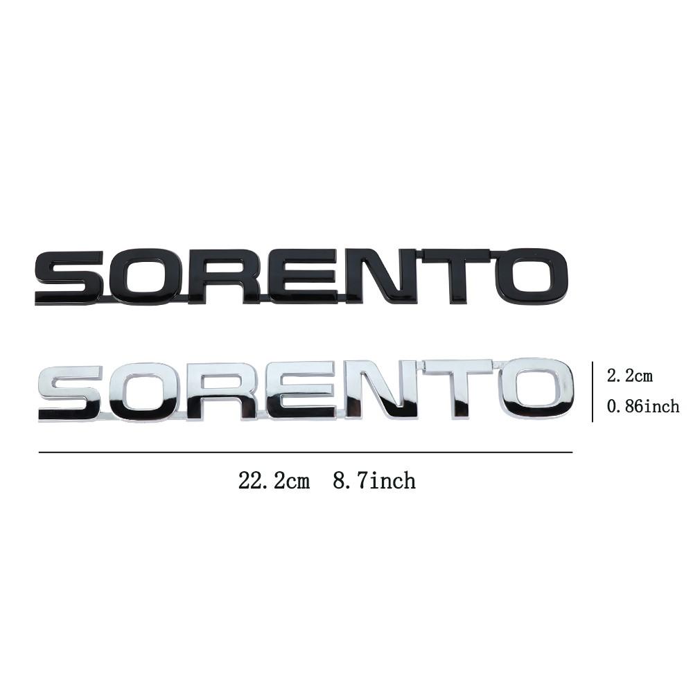 3D ABS SORENTO CERATO Letter Badge Car Tail Emblem Trunk Decoration Sticker for Kia Sportage Rio Soul Optima Ceed Forte Picanto