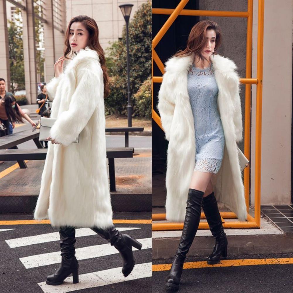 Autumn and Winter New Imitation Fox Fur Coat Mid-length Fur Coat Women's Loose Fashionable Warm Coat