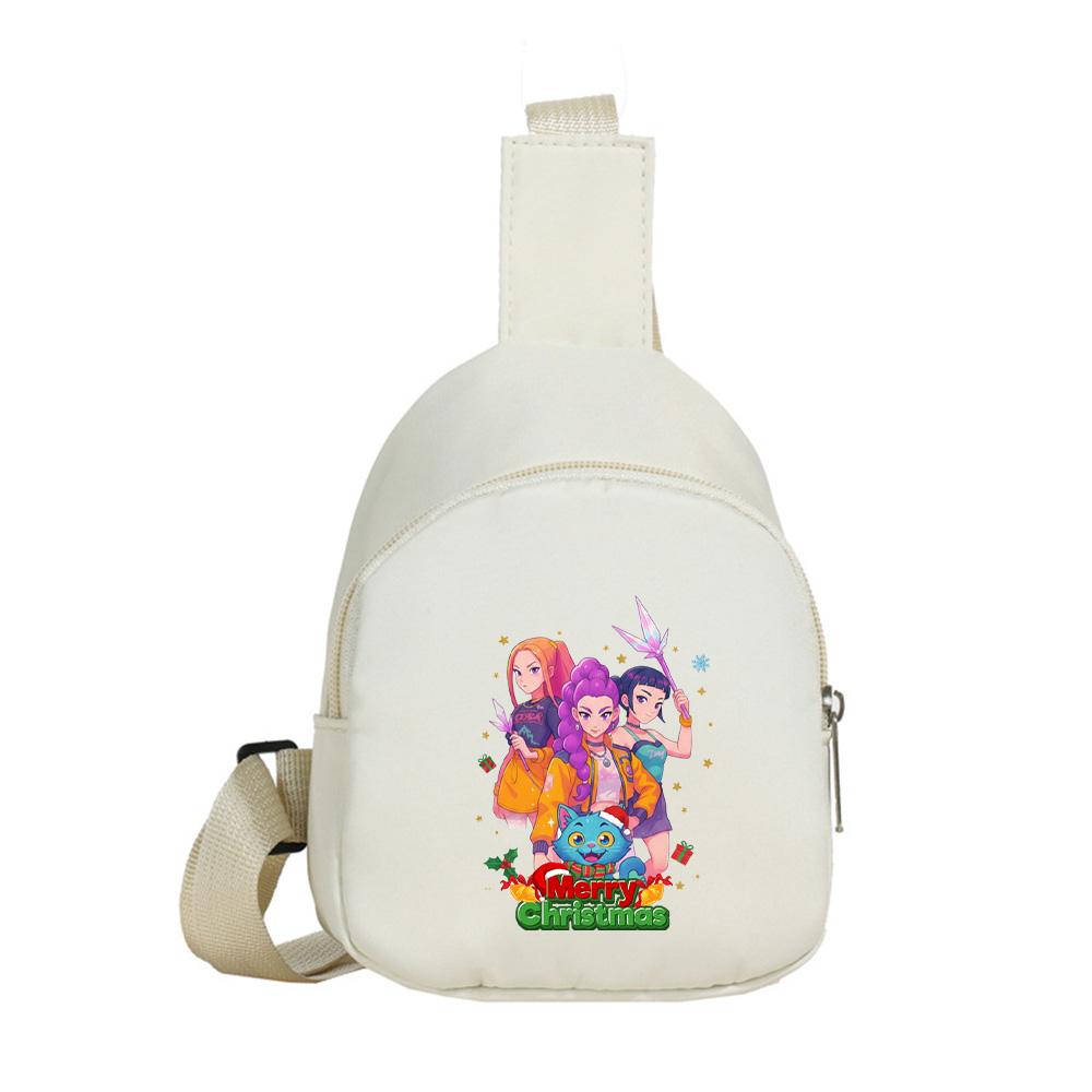 K-Pop Dämonenjäger Bedruckte Kawaii Brusttasche für Jungen Mädchen Umhängetasche Student Tragbar Crossbody-Tasche Brusttasche Weihnachten Kindergeschenk