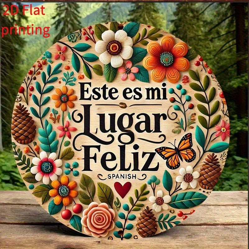 

Vintage This is my happy place Floral Wall Art Sign чистый