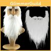 Santa Holiday Costume Accessory With White Faux Beard And Eyebrows For Christmas Party Wear