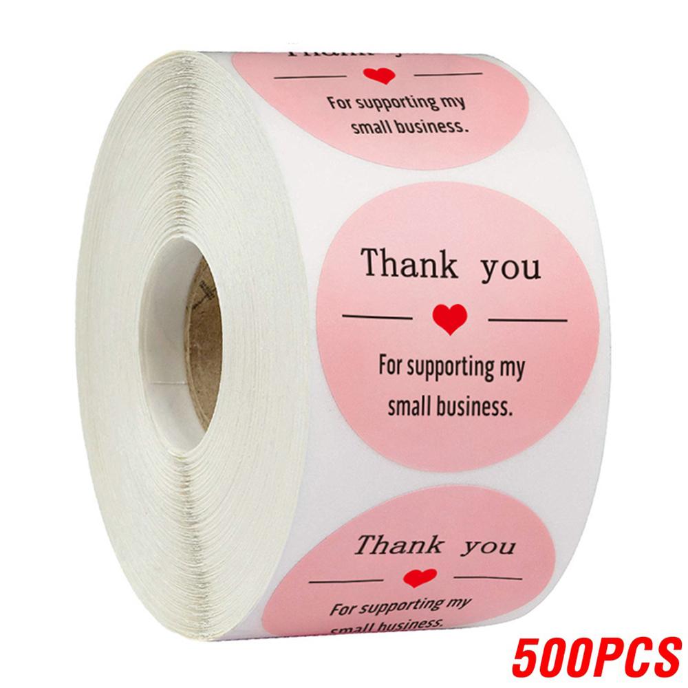 100-500pcs Round Thank You Stickers for Envelope Seal Labels Gift Packaging decor Birthday Party Scrapbooking Stationery Sticker