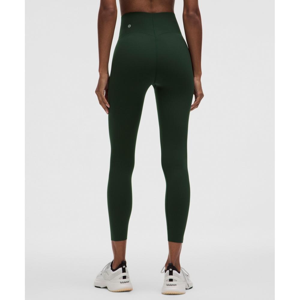 Lululemon Glow Up  sUper High Rise Tight 25  Rainforest Green