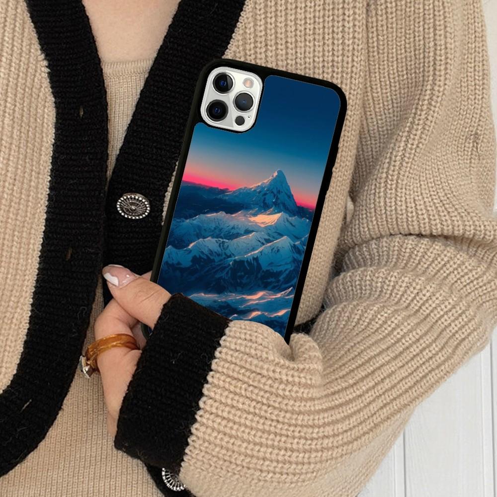 

Snow Mountain Phone Case Silicone PC+TPU For For iPhone 11 12 13 14 15 16 Plus Pro Max Cover iPhone 15
