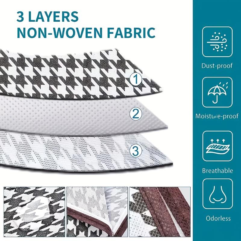 A Set Of 3pcs Extra-Large Thickened Pleated Storage Bags, With A Capacity Of 50.19 Gallons/190 Liters, Foldable And Dustproof, Suitable For Storing