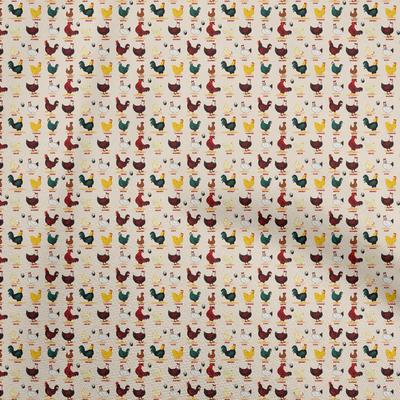 Tissu en coton flex pêche oiseaux coq projets d'artisanat tissu de décoration imprimé au mètre 40 pouces