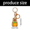 Glowing Capybara Keychain Soft PVC Animal Designs Capybara Hugging Orange Keyring Easy Carry Cute Keyring Accessory