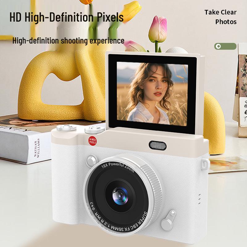 Compact Flip-Screen HD DSLR Camera with Zoom for Students