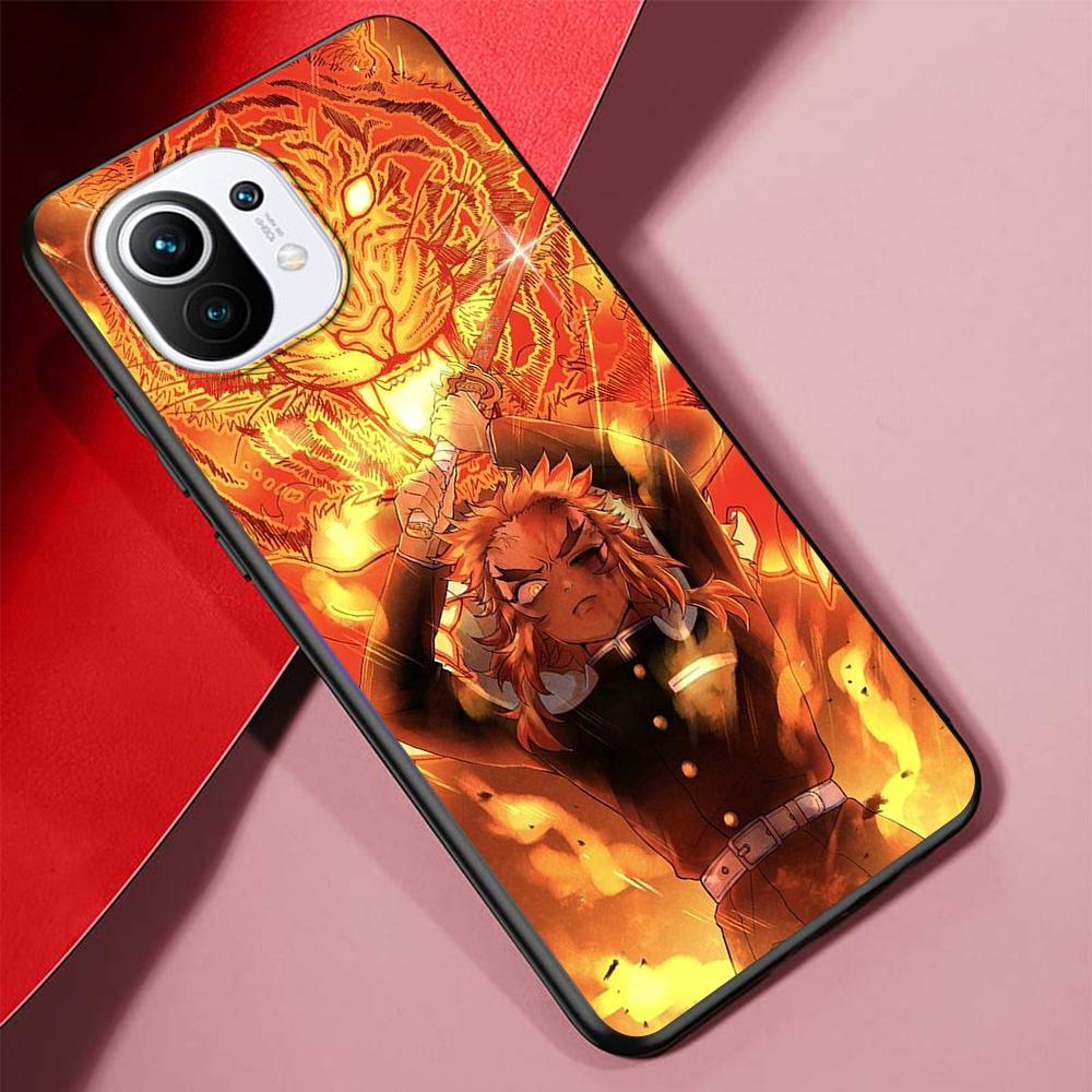 Anime Demon Slayer Case for Xiaomi Mi 11 Lite 5G 12 Pro Note 10 10T 9 SE 9T 10S 8 A2 Lite CC9 Redmi Note 11 9S TPU Phone Cover