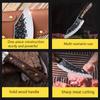Hand Forged Chef Knife Stainless Steel Kitchen Boning Knives Butcher Knife Meat Vegetable Cutting Knife With Leather Sheath