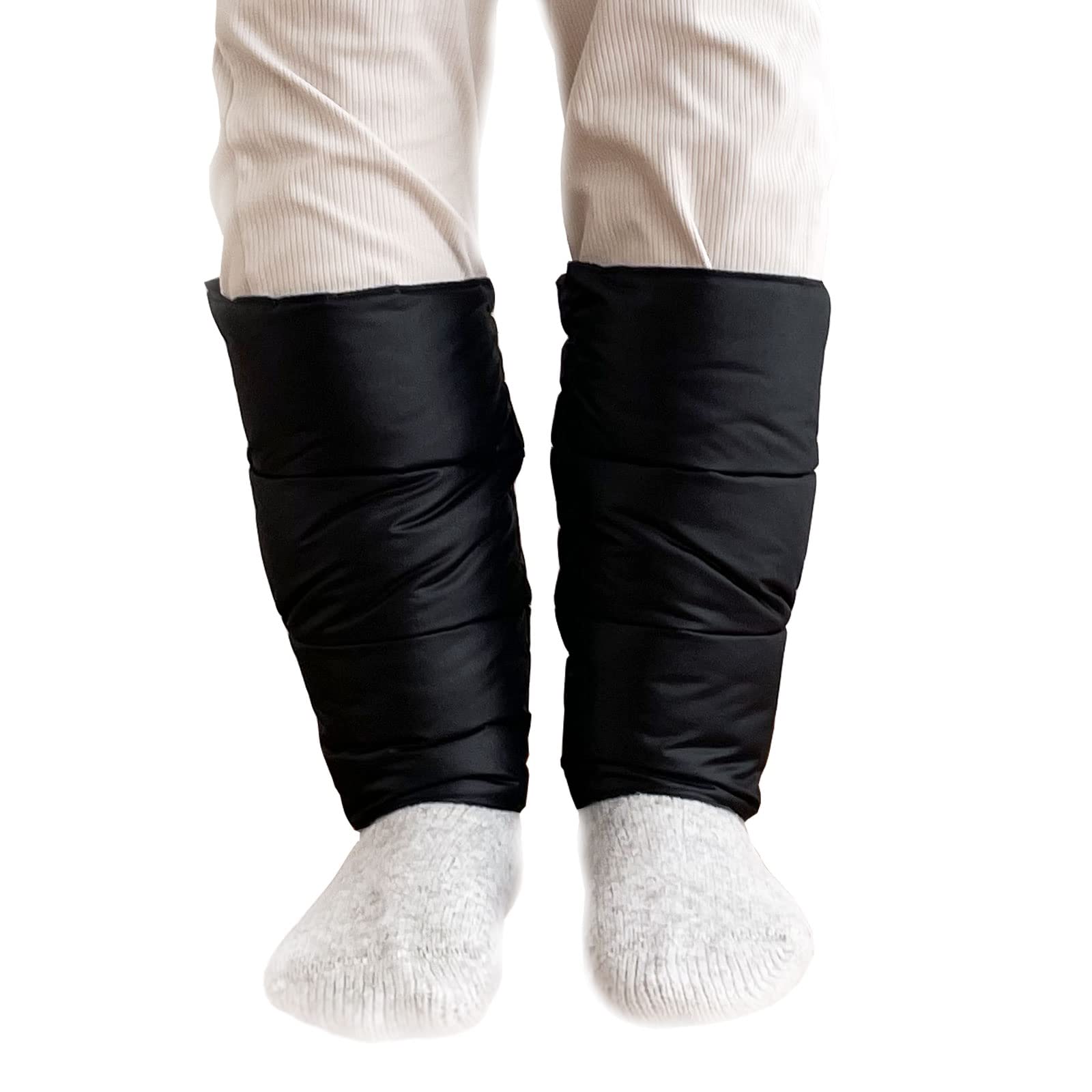 

Dandan Down Leg Warmers Unisex Down Leg Warmers and Ankle Warmers for Men and Women (Black/Regular) (Cold Protection/Down/Velcro) чёрный