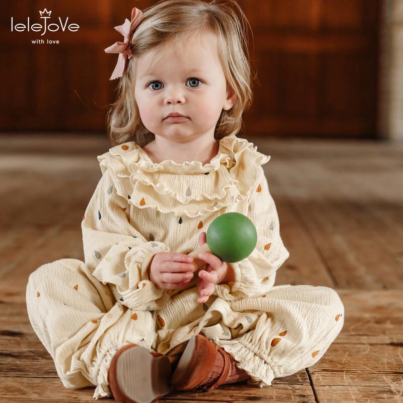 LELE JOVE Nordic Style Ruffle Infant Bodysuit Romper