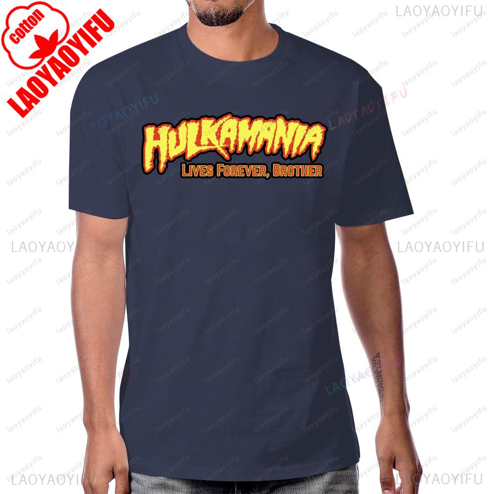 Hulkamania Hulk-Hogan Hölle RIP Legenden sterben nie 1953-2025 Gedenk-T-Shirt Harajuku Streetwear Lässig Wrestler-Fans T-Shirt