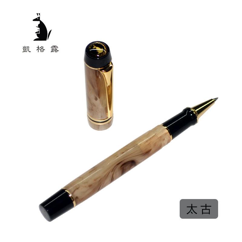 Kaigelu 316 Pluma Fuente Acrílica Punta F Azul Marrón Blanco Mármol Ámbar Patrón Pluma Tinta Escritura Regalo Para Estudiantes Oficina Negocios