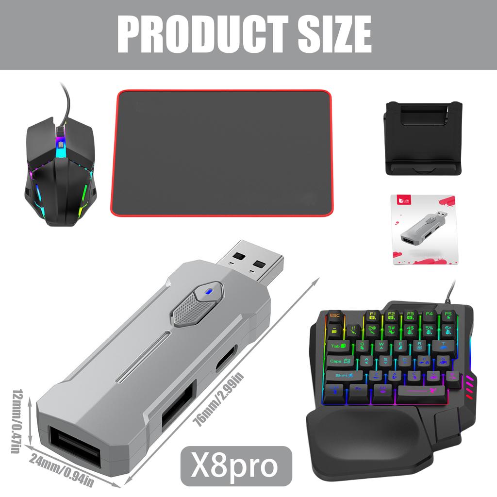 USB Adapter Game Controller Keyboard Mouse Converter With/without Keypad Mouse Pad Wide Platforms Compatibility