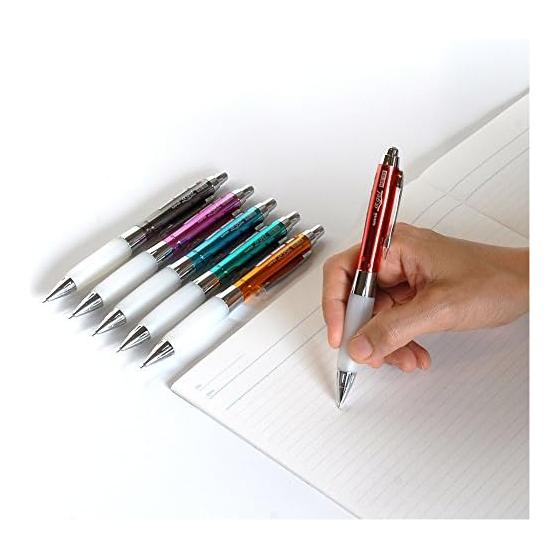 Mitsubishi Pencil Uni Alpha Gel Mechanical Pencil, Medium-Firm, 0.5mm, Chrome Green (M5618GG1PC.6) - Ergonomic Gel Grip for Comfortable Writing,