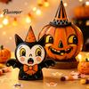 Rustic Style Ornament Set Wooden Halloween Ornaments, Retro Desktop Decorations for Home Table Tiered Decor Tray Decor, Pumpkin/Black Cat/Ghost/Bat