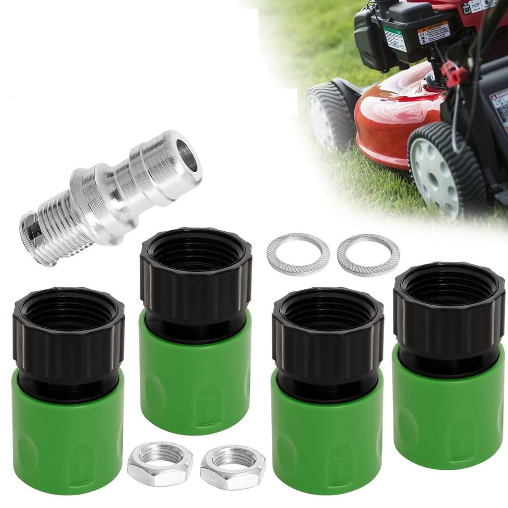 Riding Lawn Mower Cleaning Set Accessories High Efficiency Deck Wash Adapter Set Metal Texture for Easy Maintenance