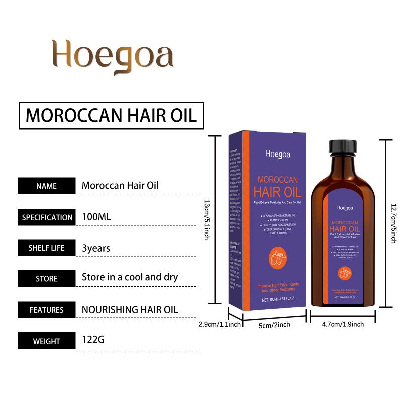 Deep Nourishing Moroccan Hair Oil Repair Damaged Dry Hair Moisturizer Smoothing Serum for Home or Salon