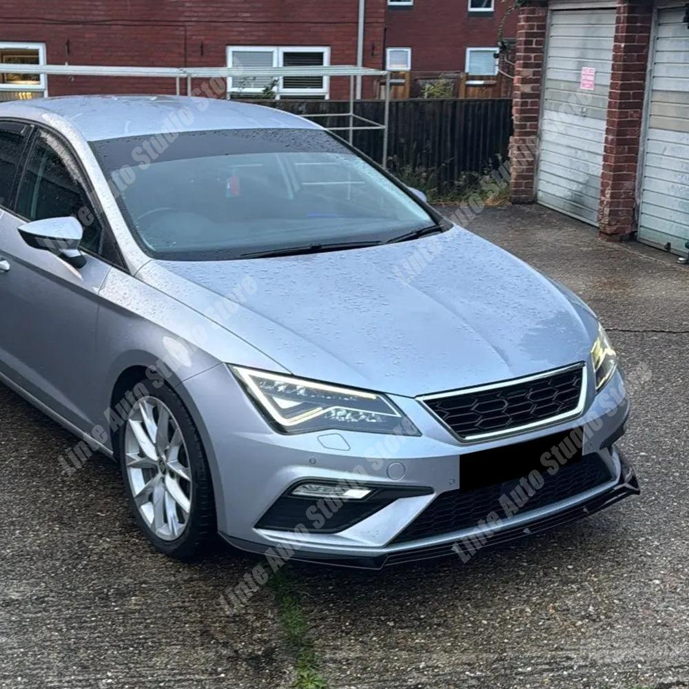 Front Bumper Diffuser Lip Canards Spoiler Splitter Exterior Kit Modified For Seat Leon MK3.5 Cupra FR Standard 2017 2018 2019