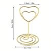 10-50pcs Mini Place Card Holder Wedding Table Number Holders Table Card Holders Party Heart Shaped Table Sign Photo Holder