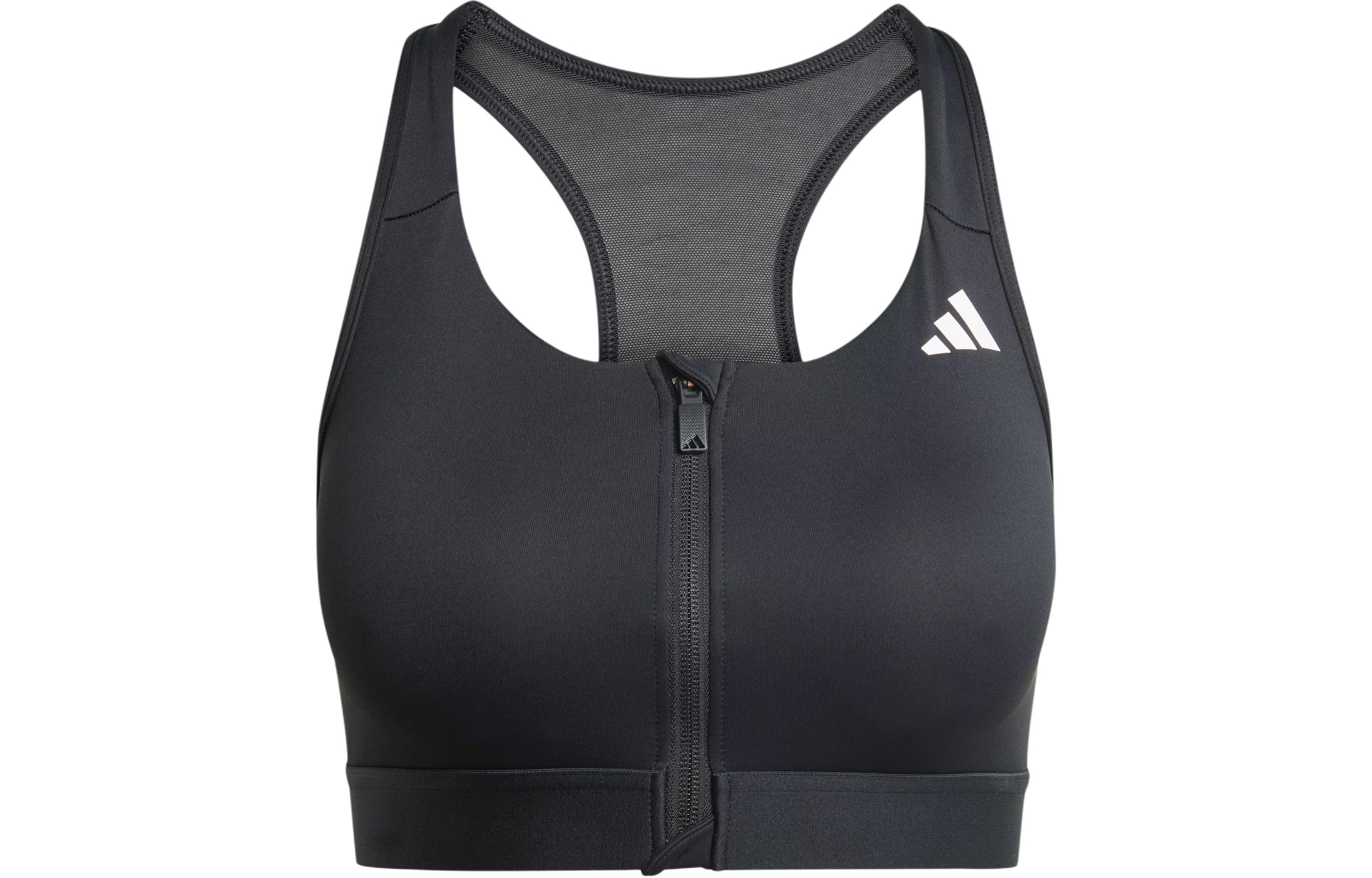 

Adidas Powerreact Medium Support Zip Bra Sports Underwear Women s Black IX4939 MCD