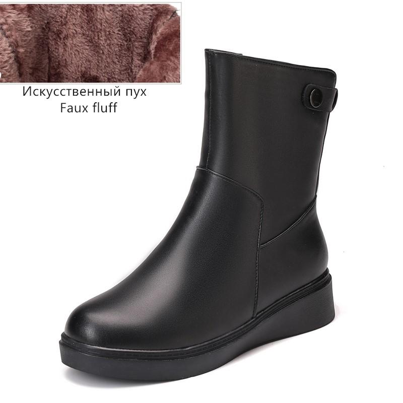 

Fashion AIYUQI Winter Boots Women Non Slip 2025 New Genuine Leather Women Ankle Boots Natural Wool Warm Large Size Mom Snow Boots Women 43