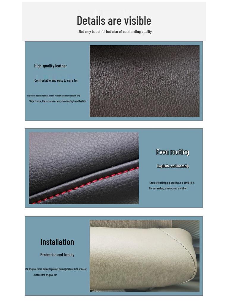 Leather Armrest Cover for 07-09 Honda CRV Rear Seat