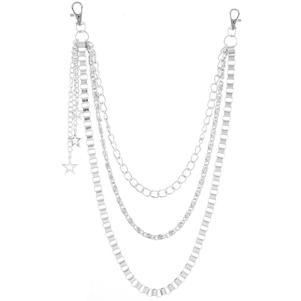New Multi-Layer Body Chain Daily Wear Jewelry Waist Chain Creative Stars Pendant Stage Performance Accessories for Men Women