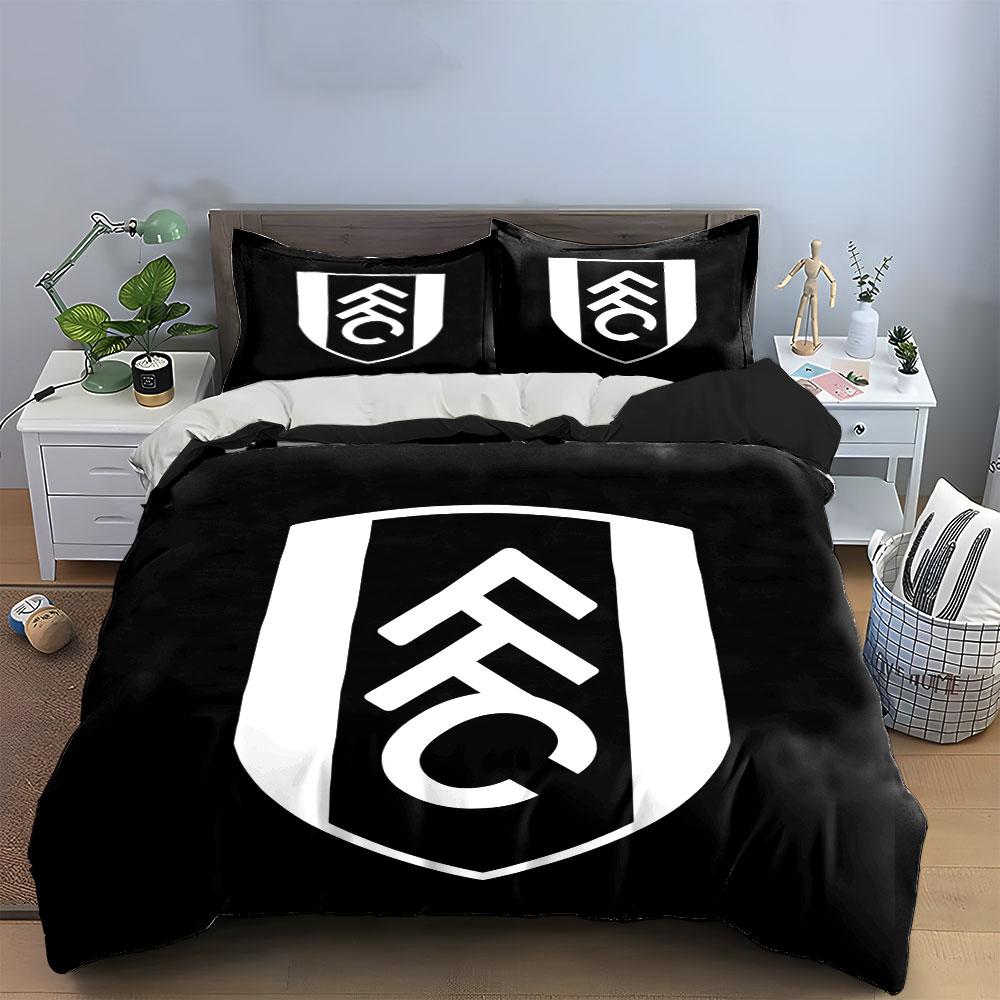 Modello logo Fulham FC. Set lenzuola Set copripiumino Copripiumini Federe(1*Copripiumino 2*Federe senza imbottitura piumone)