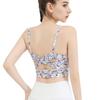 With Chest Pad Export Beauty Back High Elastic Quick-Drying Printing Yoga Straps Women's Wrapped Chest Bubble Wrap Running Sports Fitness Bra