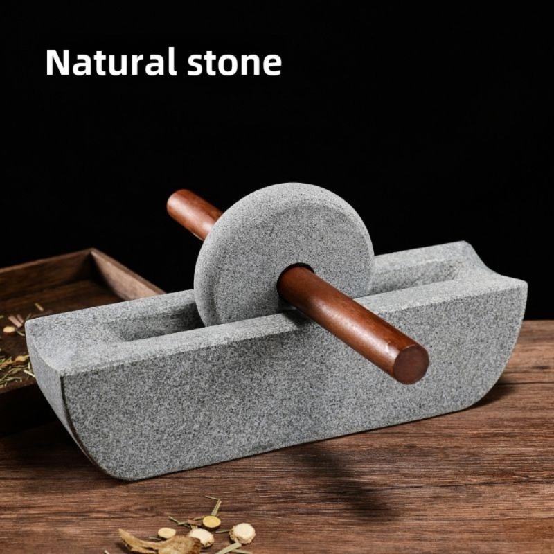 Hjem Kinesisk Stil Kvern Kvern Sett Knuser Valse Tebrett Kryddermøller Tradisjonell Kinesisk Medisin Kvernmaskin Dekor