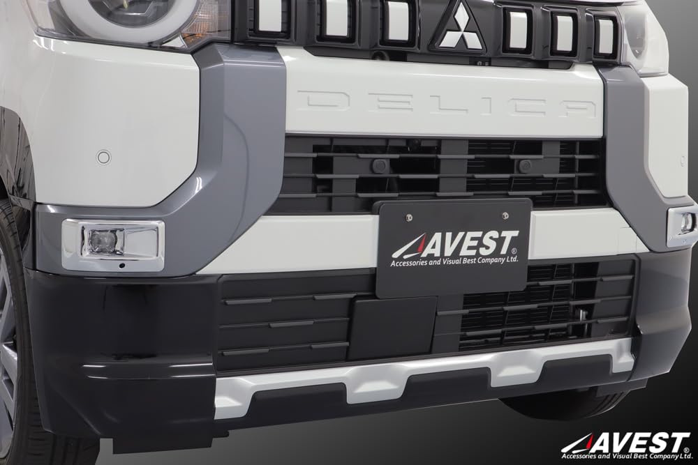 Delica Mini Fog Garnish, 2P Plated, Silver, AVEST DELICA MINI Exterior Part, Fog Light,