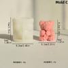 DIY Hug Heart Rose Teddy Bear Candle Mould for Aromatherapy Gypsum Candle Resin Statue Making Ideas Handicraft Gift