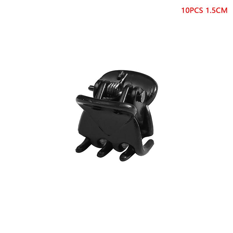 10Pcs/Lot Hair Claw Clips For Women 1.0 1.5Cm Small Black Brown Transparent Plastic Mini Claws Kids Hair Styling Accessories