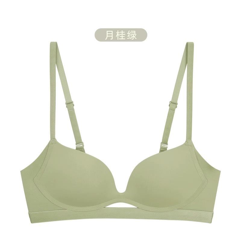 Green Seamless Comfort Push Up Bra with Adjustable Straps S зелёный