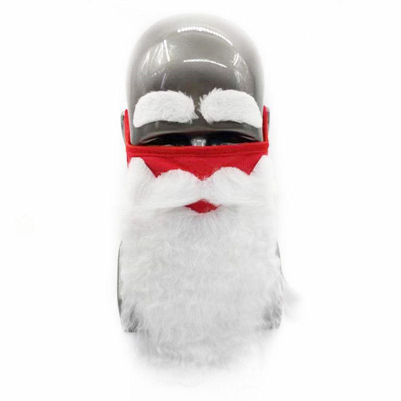 Christmas Santa Claus Eyebrows Beard Party Mask Set For Adults Soft And Fluffy Cotton Fabric