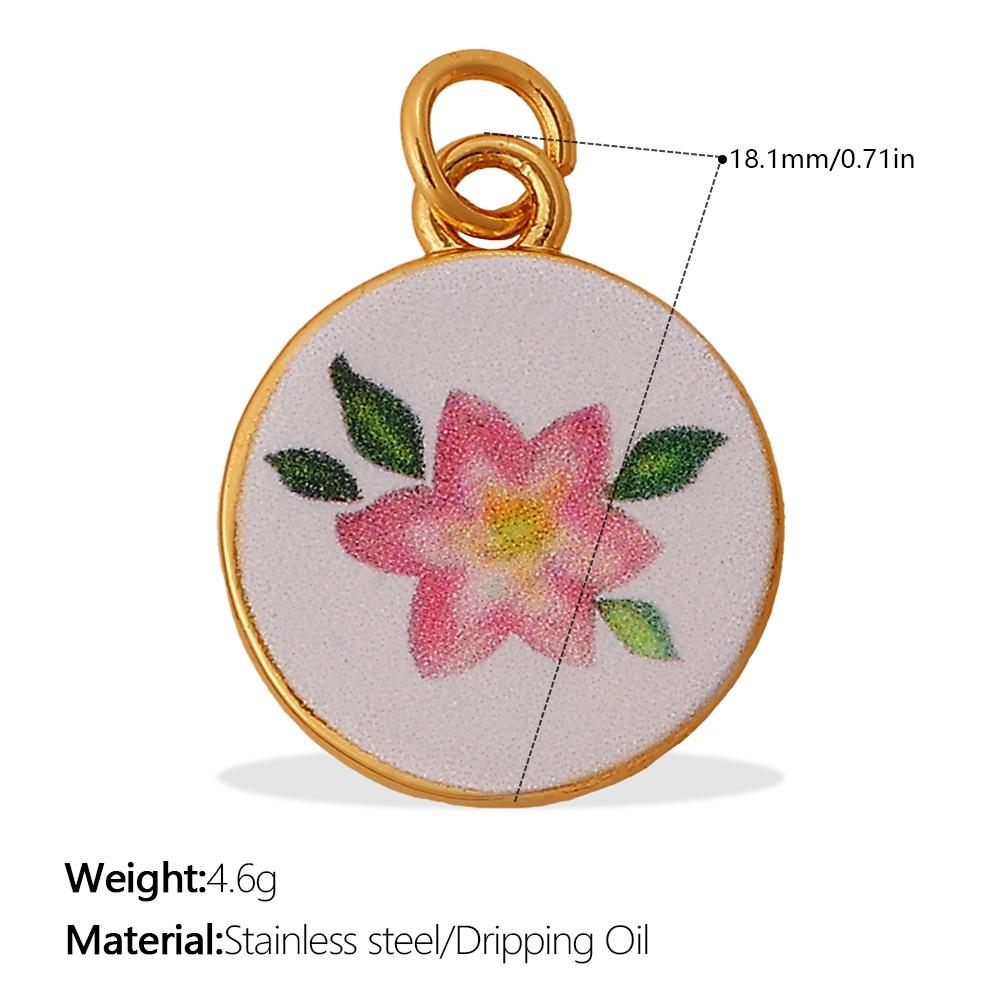 Fashion Enamel Round Brand Pendant Mama Strawberry Love Shape Exquisite Small Pendant