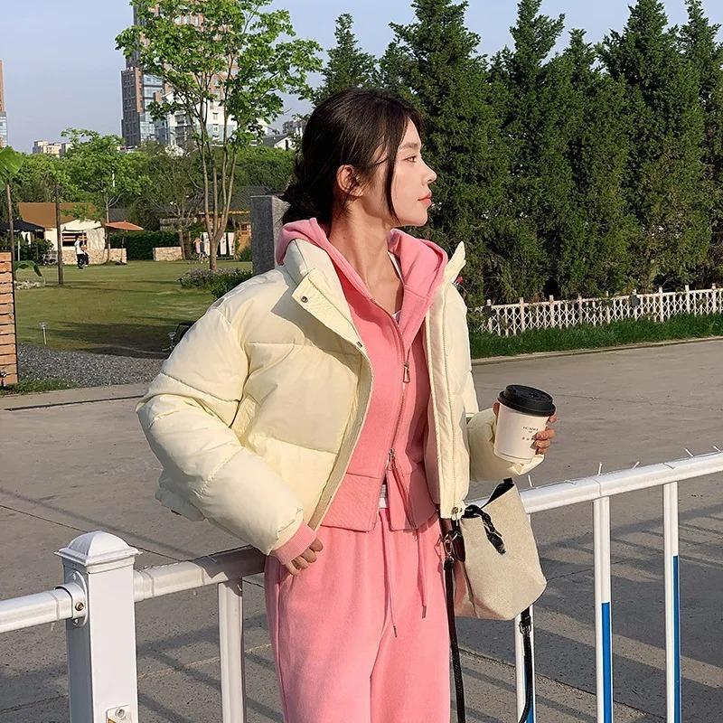 Winter Women Clothes Jackets Parkas Warm Stand Collar Cold Coat Zipper Puffer Jacket Korean Fashion Padded Jacket