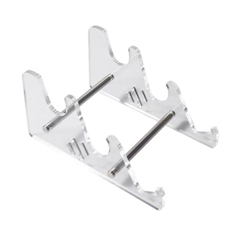 Clear Acrylic Tiers Keyboards Holder Detachable Modern Design Sturdy Platinums Iron Base For Workspaces Organization
