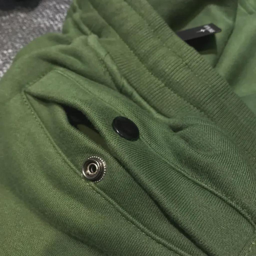 Pantaloni della tuta con tasca con zip e distintivo bussola di pietra europeo-americano - Pantaloni casual funzionali unisex