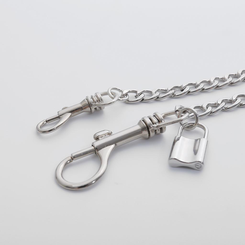 Accessoires, Punk Metall Schlüsselanhänger Körperkette Damen, Personalisierte Schlossförmige Retro Kette Fransen Taillenkette